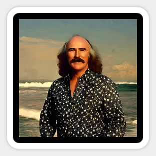 David Crosby vintage graphic design artwork Sticker